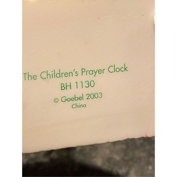 Vintage Goebel Hummel The Children's Prayer Clock BH 1130 Berta Hummel 2003 - Picture 7 of 8